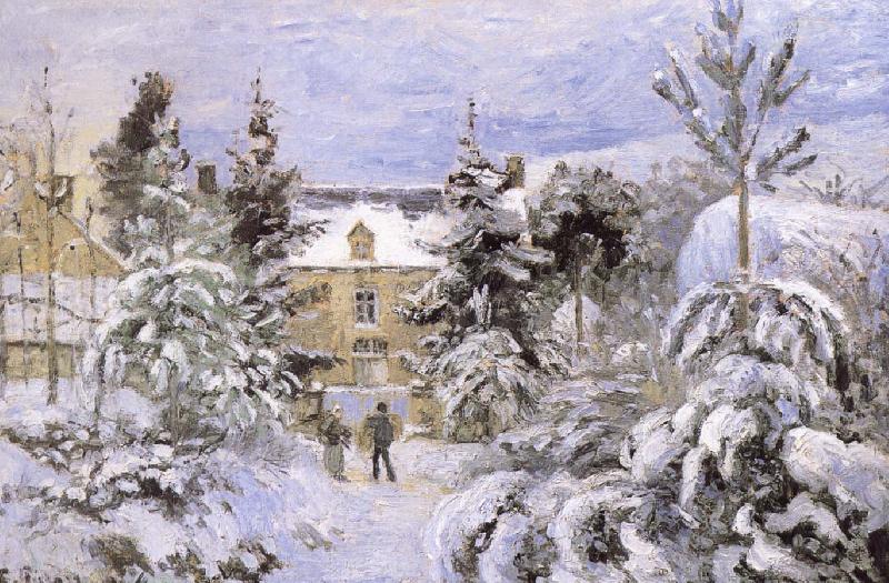 Camille Pissarro Snow scenery oil painting image